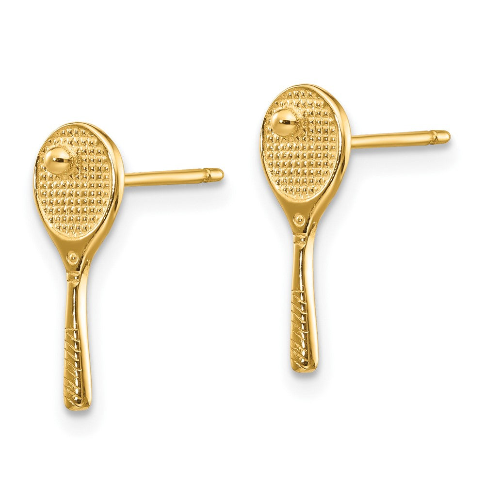 Mini Tennis Racquet with Ball Post Earrings - WBC