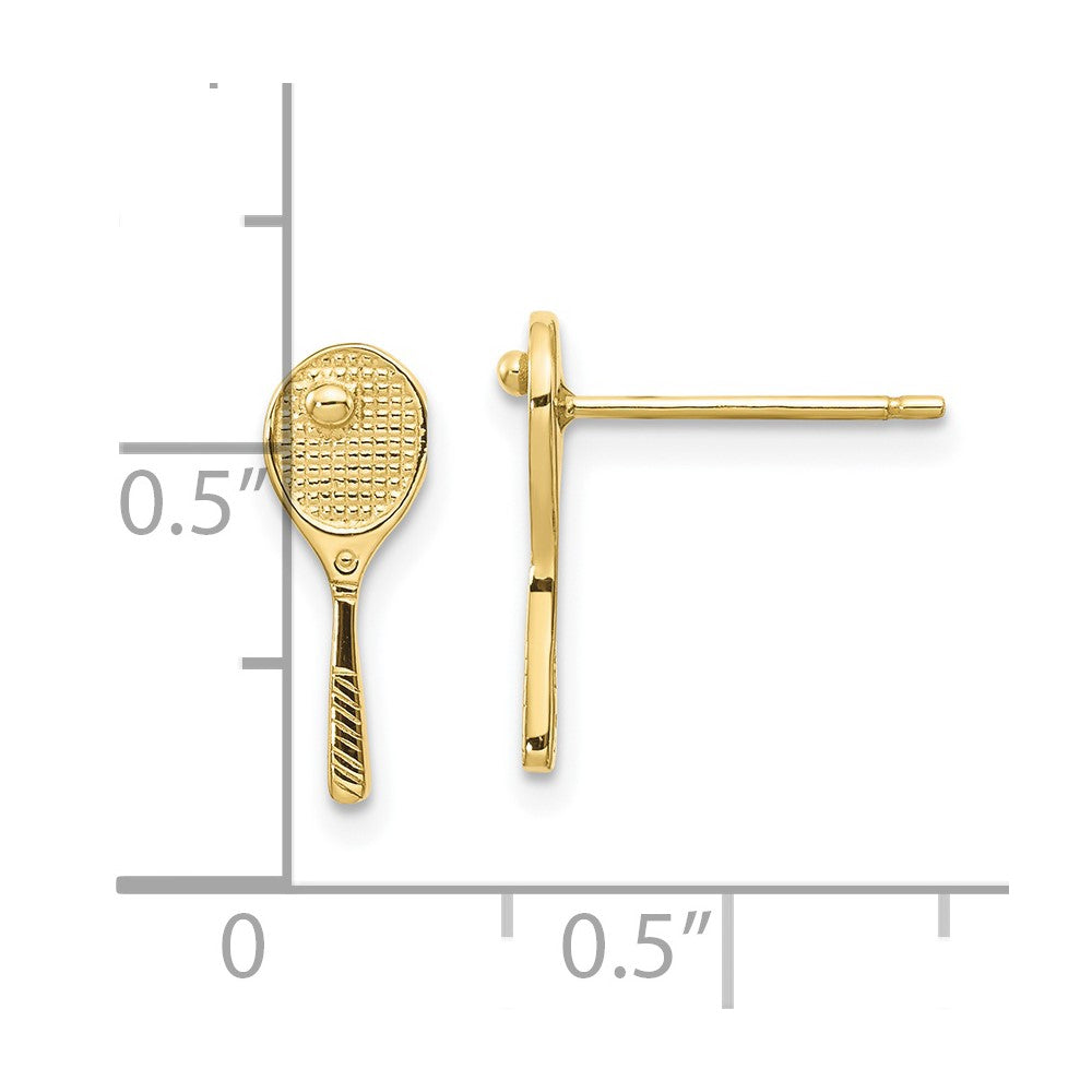 Mini Tennis Racquet with Ball Post Earrings - WBC