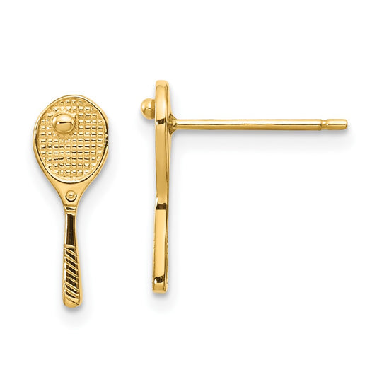 Mini Tennis Racquet with Ball Post Earrings - WBC