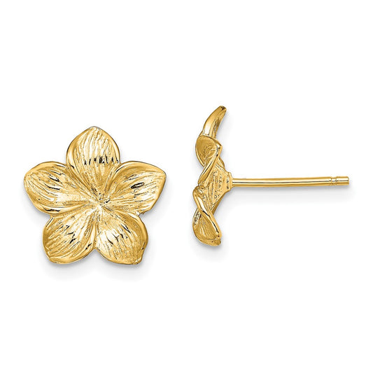 Plumeria Flower Post Earrings - WBC