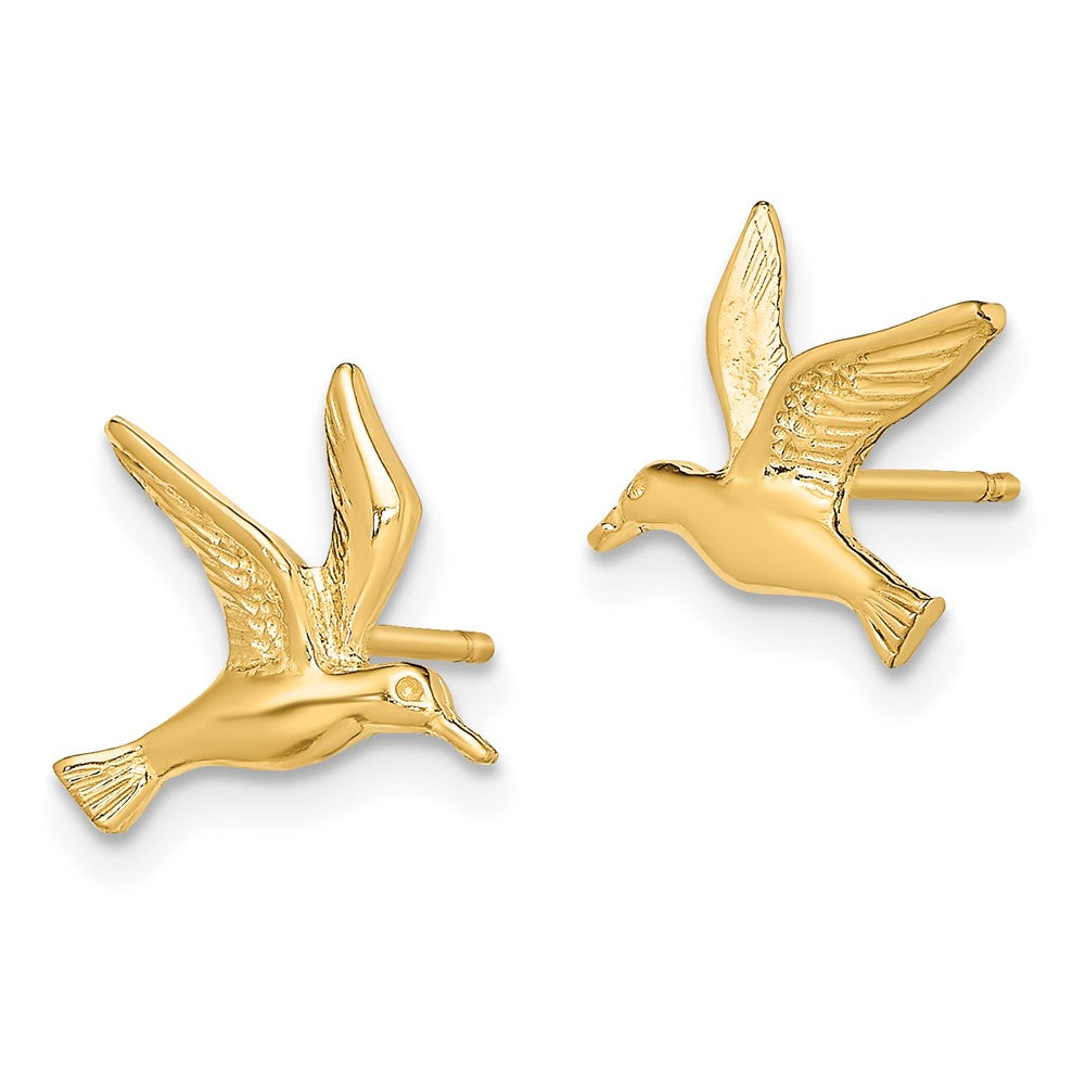 Polished Seagull Post Earrings - WBC