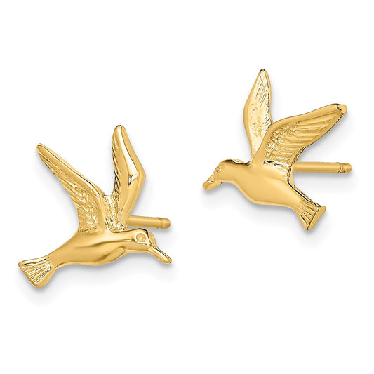 Polished Seagull Post Earrings - WBC