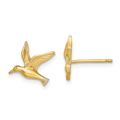 Polished Seagull Post Earrings - WBC
