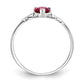 Holds Heart Birthstone Ring Mounting - WBC