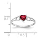 Holds Heart Birthstone Ring Mounting - WBC