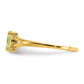 Polished Marquise Genuine August/ Peridot Birthstone Ring - WBC