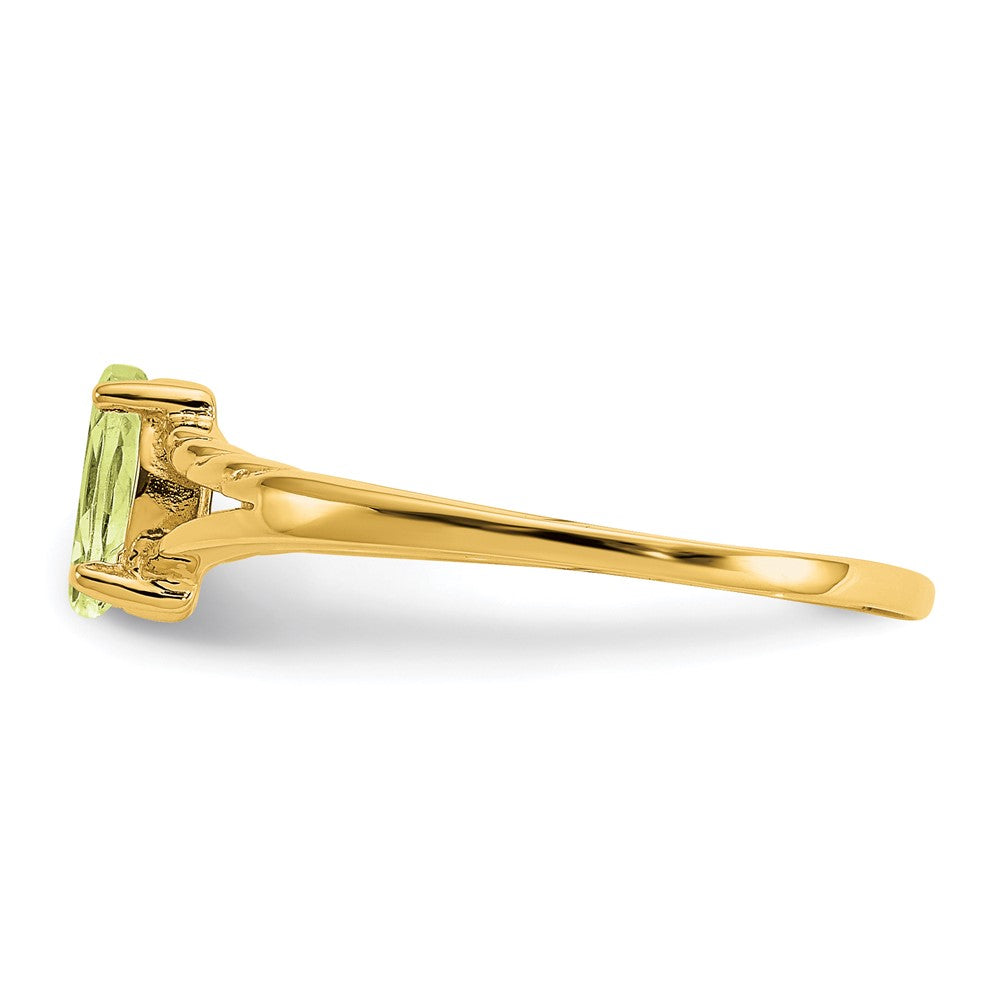 Polished Marquise Genuine August/ Peridot Birthstone Ring - WBC