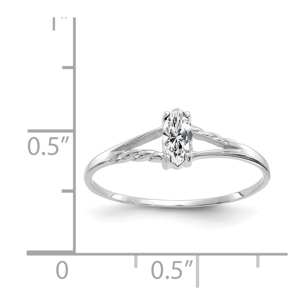 Polished Marquise Genuine April/ Topaz Birthstone Ring - WBC