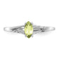 Polished Marquise Genuine August/ Peridot Birthstone Ring - WBC