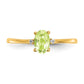 Polished Oval Genuine August/ Peridot and Diamond Birthstone Ring - WBC