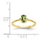 Polished Oval Genuine August/ Peridot and Diamond Birthstone Ring - WBC