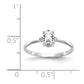 Polished Oval Genuine April/ Topaz and Diamond Birthstone Ring - WBC