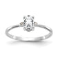 Polished Oval Genuine April/ Topaz and Diamond Birthstone Ring - WBC