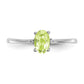 Polished Oval Genuine August/ Peridot and Diamond Birthstone Ring - WBC