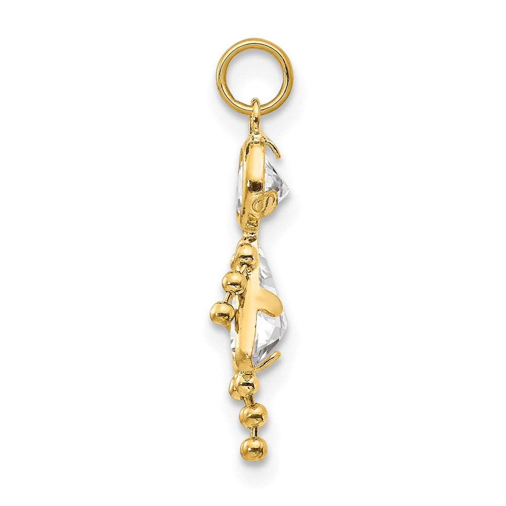 April Girl Clear Imitation Birthstone Charm - WBC