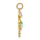 August Boy Light Green Imitation Birthstone Charm - WBC