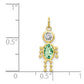 August Boy Light Green Imitation Birthstone Charm - WBC