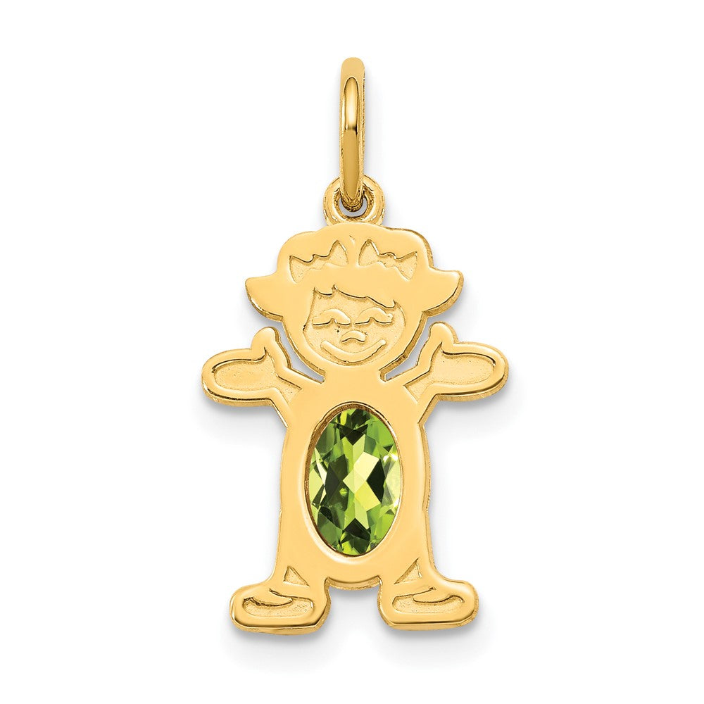 Girl 6x4 Oval Genuine Peridot-August - WBC