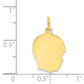 Plain Medium .013 Gauge Facing Right Engravable Boy Head Charm - WBC