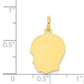 Plain Medium .013 Gauge Facing Left Engravable Boy Head Charm - WBC