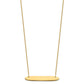 Medium Oblong Blank Bar Necklace - WBC