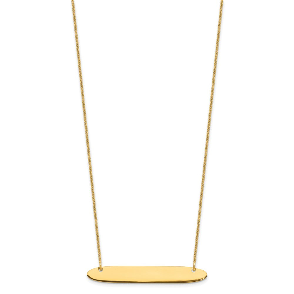 Medium Oblong Blank Bar Necklace - WBC