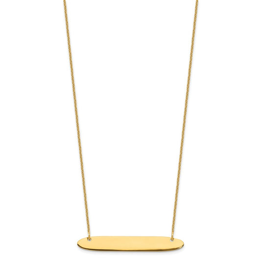 Medium Oblong Blank Bar Necklace - WBC