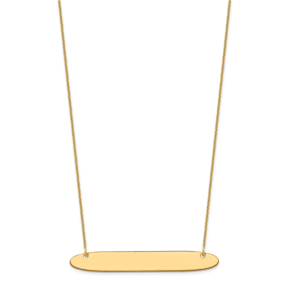 Large Oblong Blank Bar Necklace - WBC