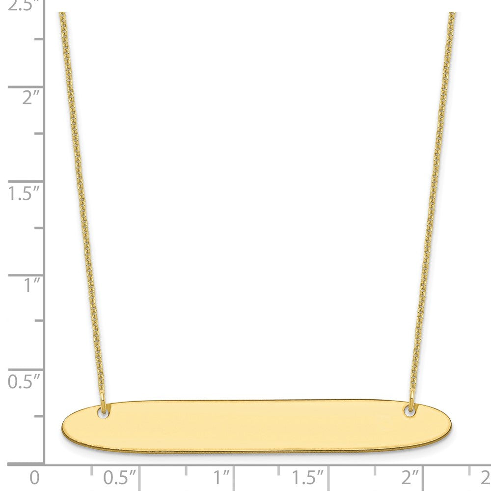Large Oblong Blank Bar Necklace - WBC