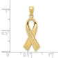 Polished SURVIVOR Awareness Ribbon Pendant - WBC