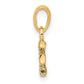 and Rhodium Diamond Initial F Charm - WBC