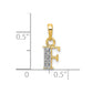 and Rhodium Diamond Initial F Charm - WBC