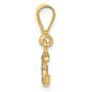and Rhodium Diamond Initial G Charm - WBC