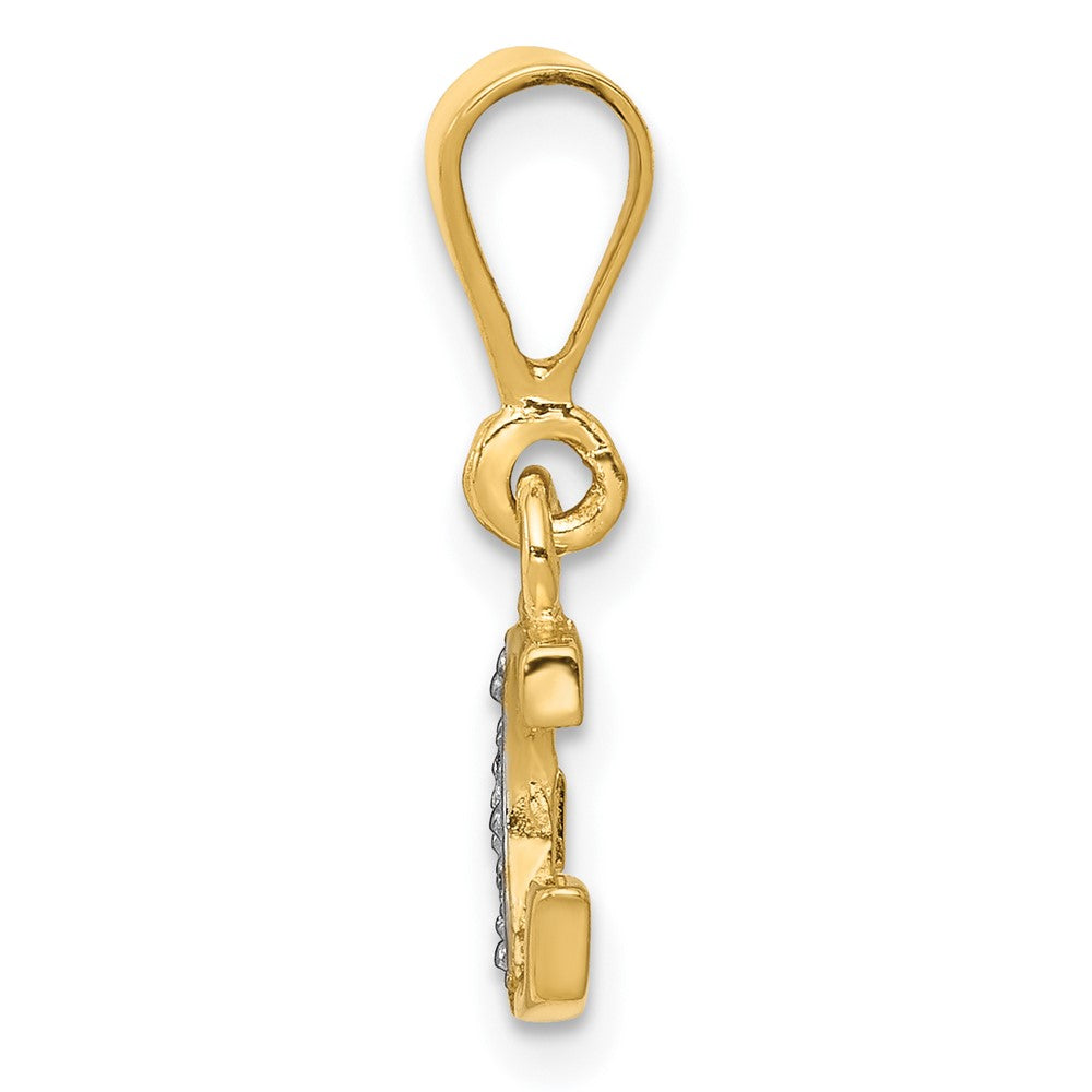 and Rhodium Diamond Initial G Charm - WBC