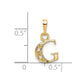 and Rhodium Diamond Initial G Charm - WBC