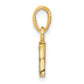 and Rhodium Diamond Initial I Charm - WBC