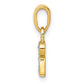 and Rhodium Diamond Initial R Charm - WBC