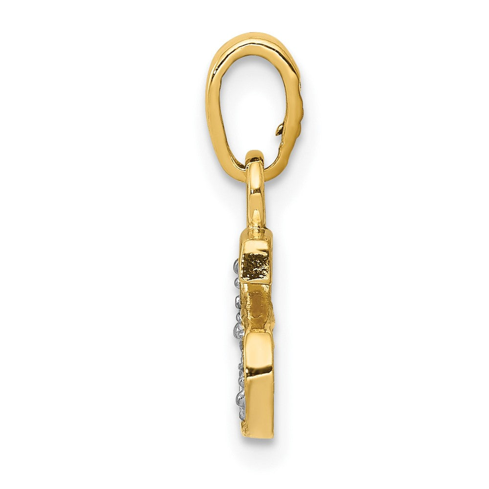 and Rhodium Diamond Initial S Charm - WBC