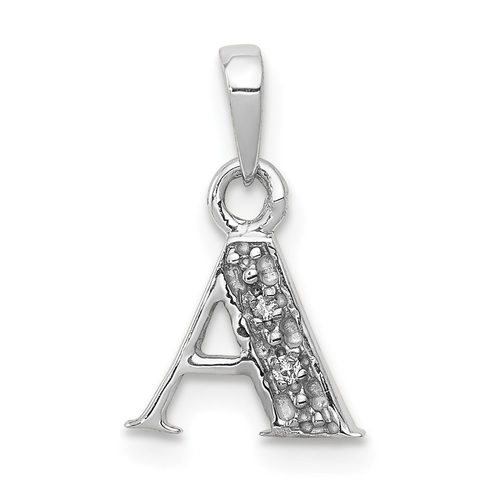 Diamond Initial A Pendant - WBC