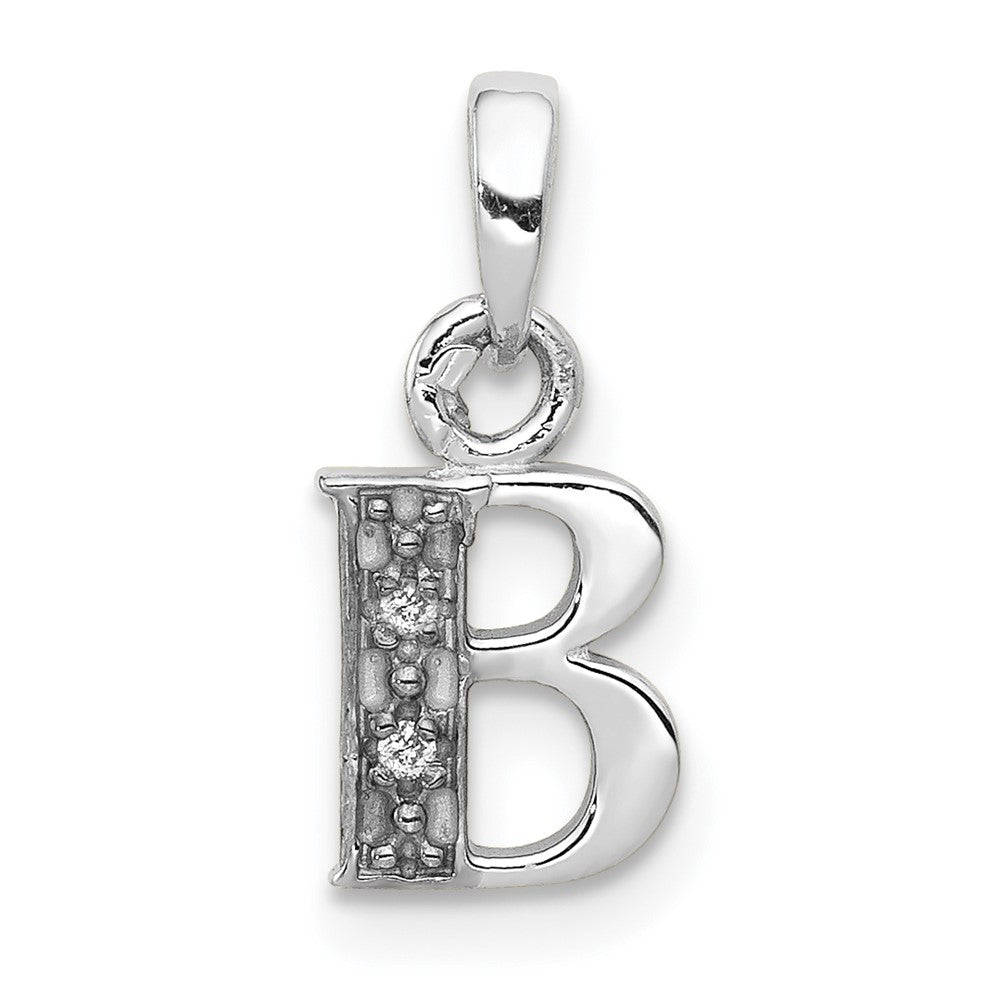 Diamond Initial B Pendant - WBC