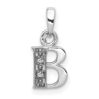 Diamond Initial B Pendant - WBC