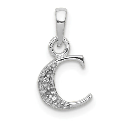 Diamond Initial C Pendant - WBC