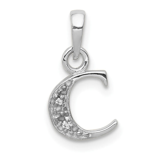Diamond Initial C Pendant - WBC