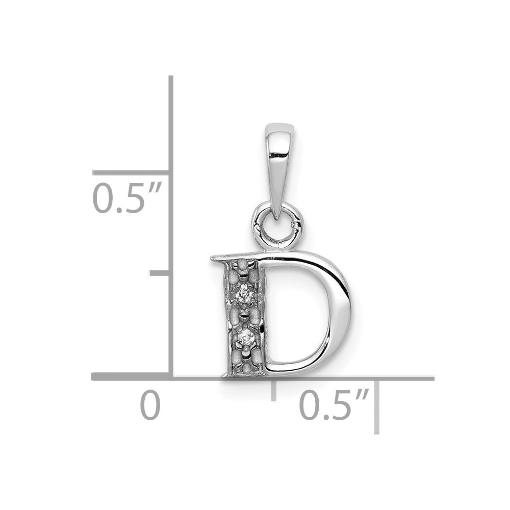 Diamond Initial D Pendant - WBC