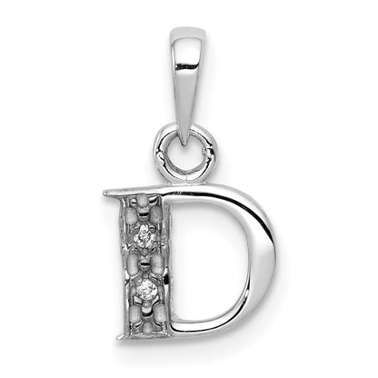 Diamond Initial D Pendant - WBC