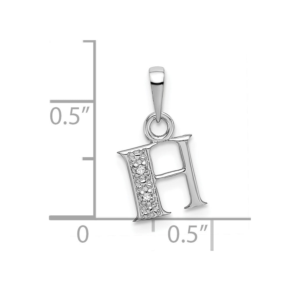 Diamond Initial H Charm - WBC