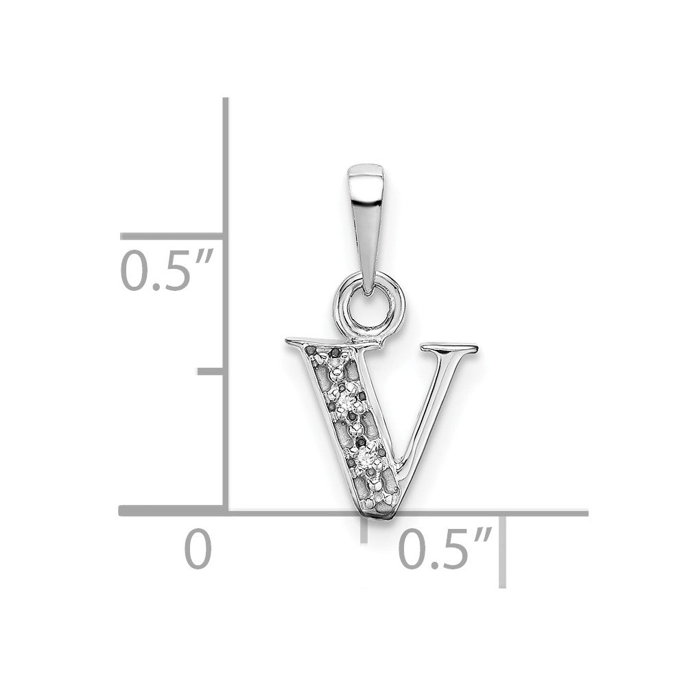 Diamond Initial V Charm - WBC