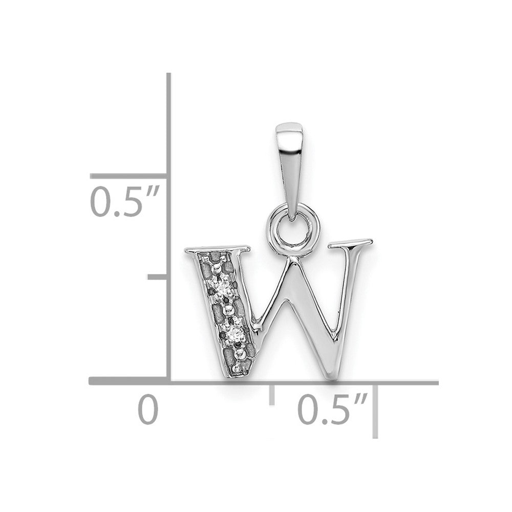 Diamond Initial W Charm - WBC