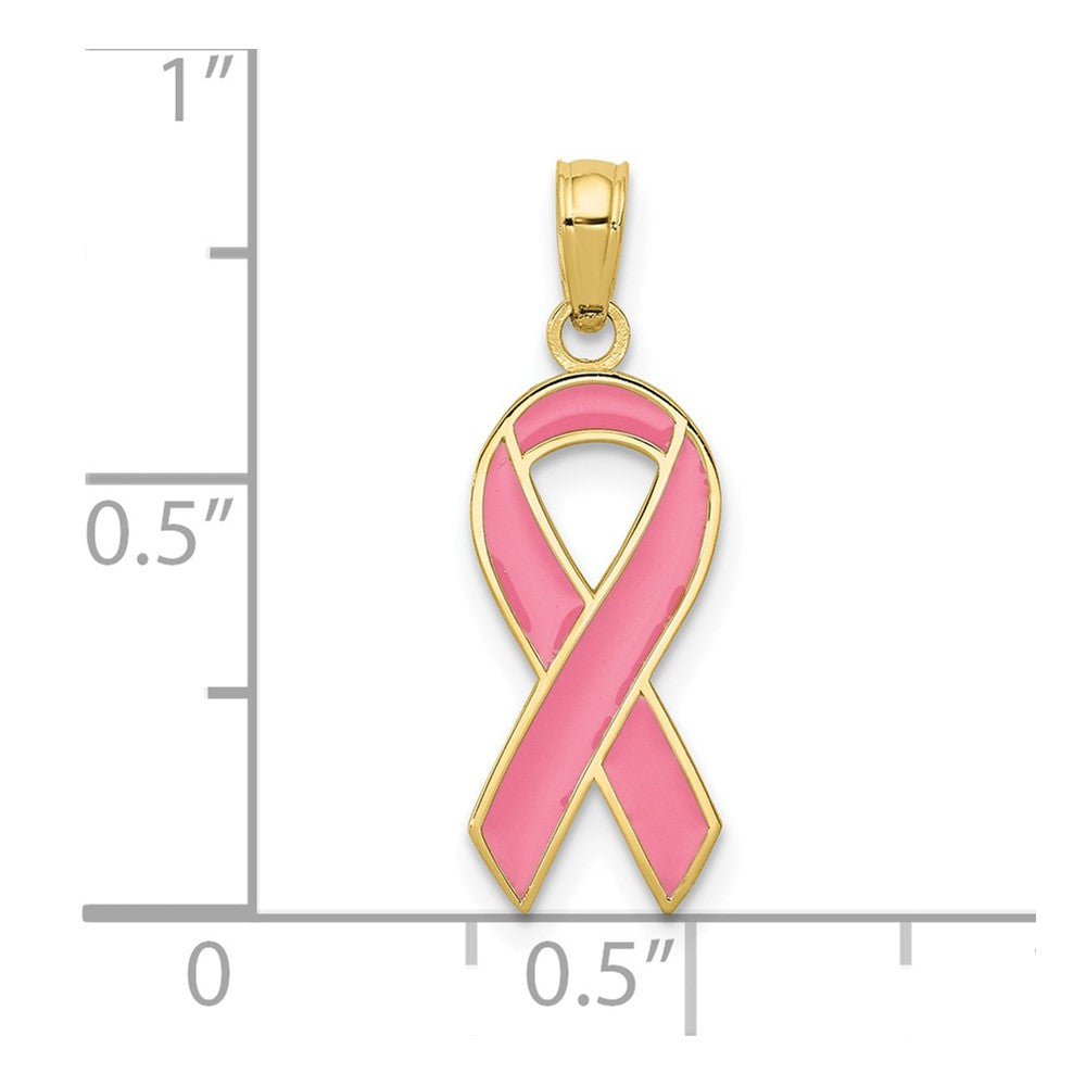 Pink Enameled Awareness Ribbon Pendant - WBC