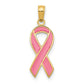 Pink Enameled Awareness Ribbon Pendant - WBC